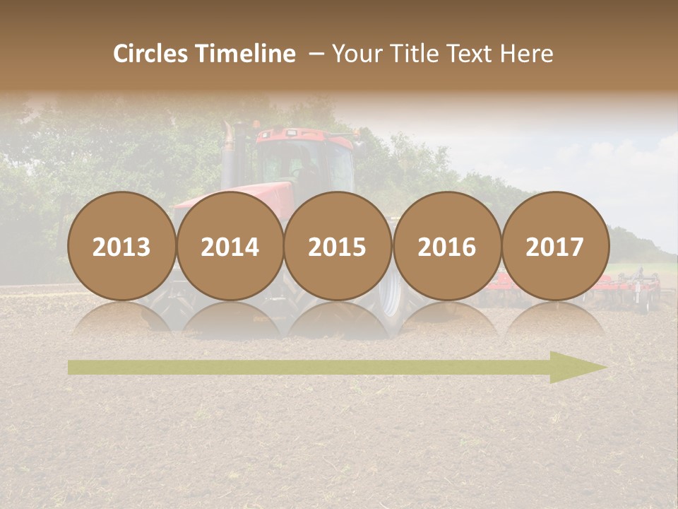 The Tractor Cultivates The Land PowerPoint Template