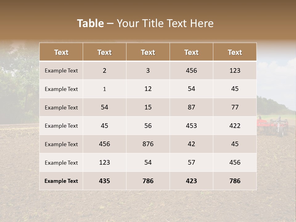 The Tractor Cultivates The Land PowerPoint Template