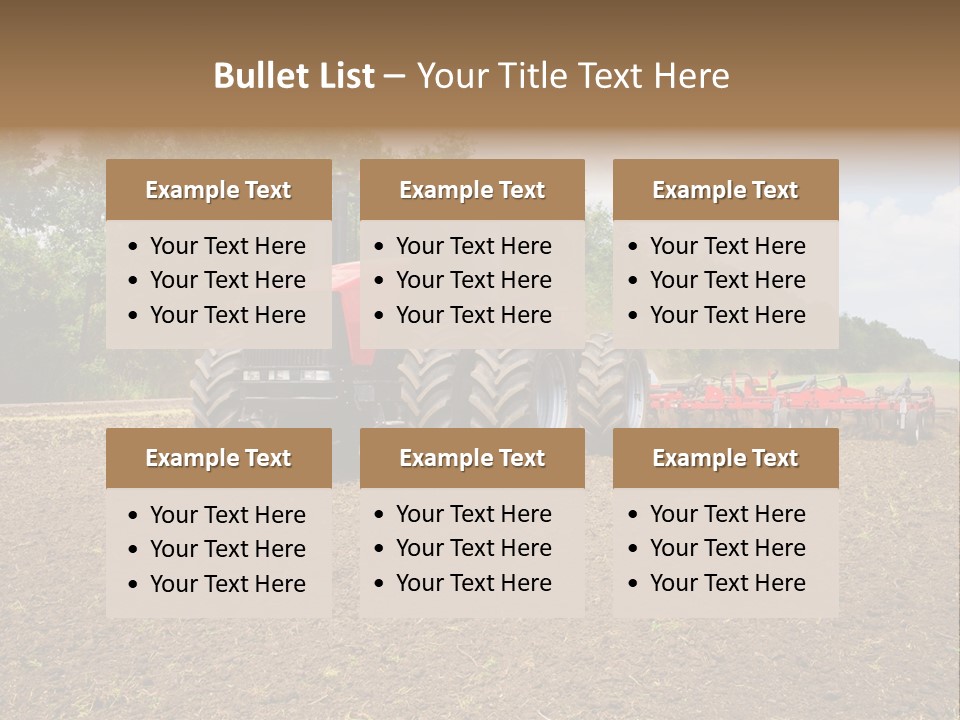 The Tractor Cultivates The Land PowerPoint Template