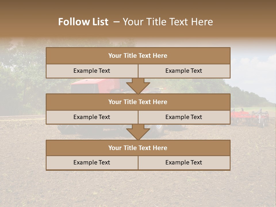 The Tractor Cultivates The Land PowerPoint Template