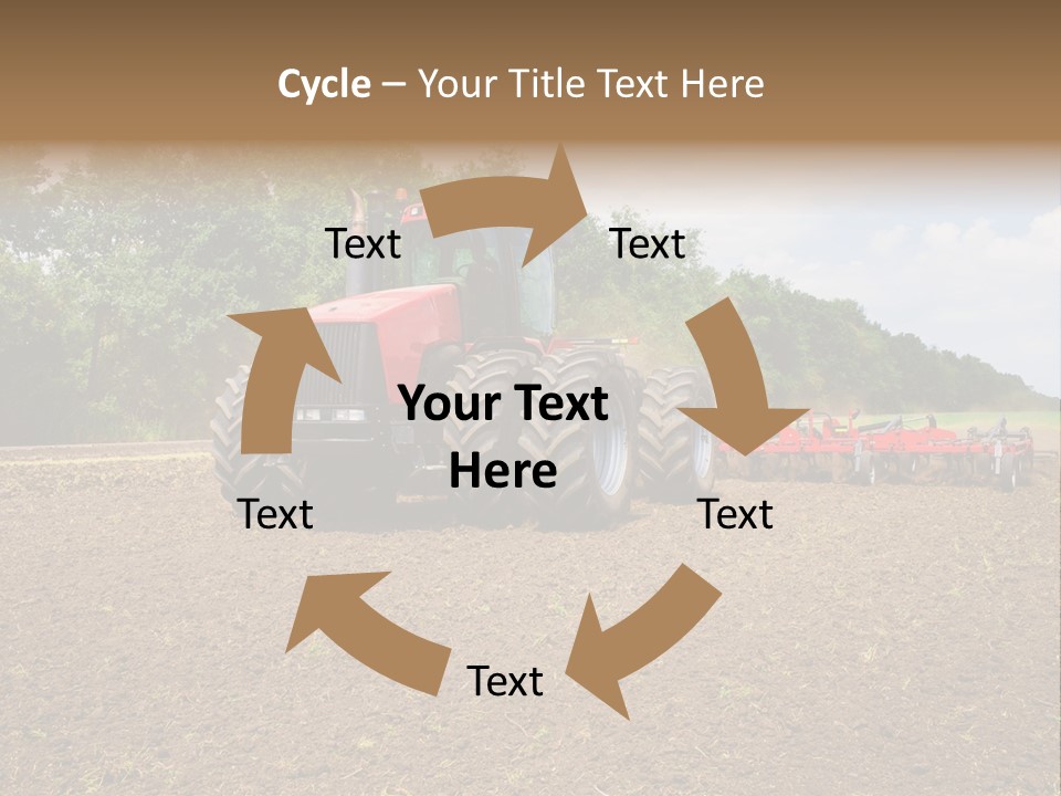 The Tractor Cultivates The Land PowerPoint Template