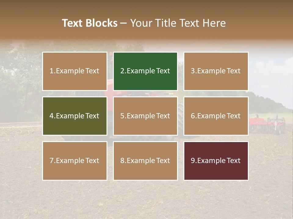The Tractor Cultivates The Land PowerPoint Template