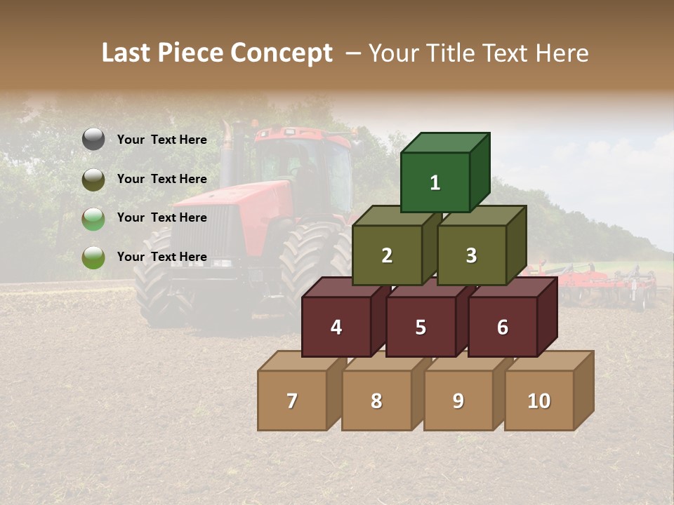 The Tractor Cultivates The Land PowerPoint Template