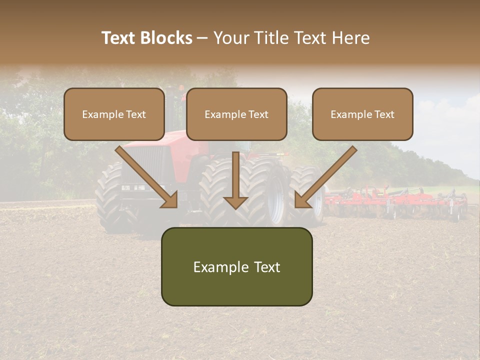 The Tractor Cultivates The Land PowerPoint Template