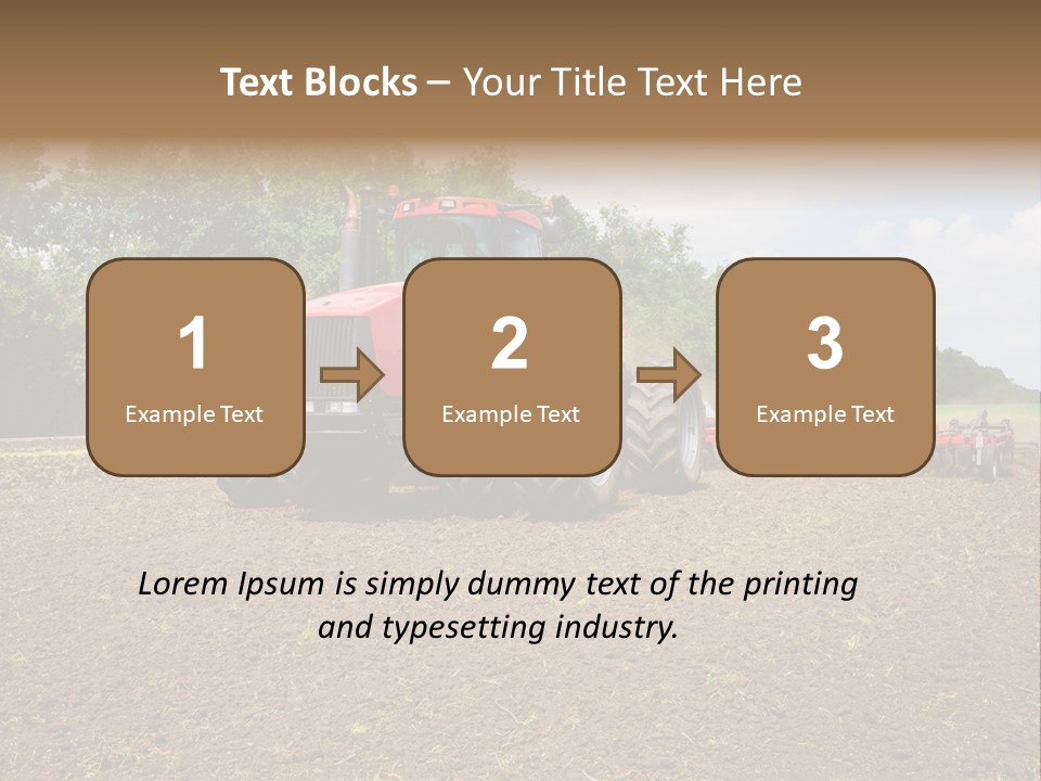 The Tractor Cultivates The Land PowerPoint Template