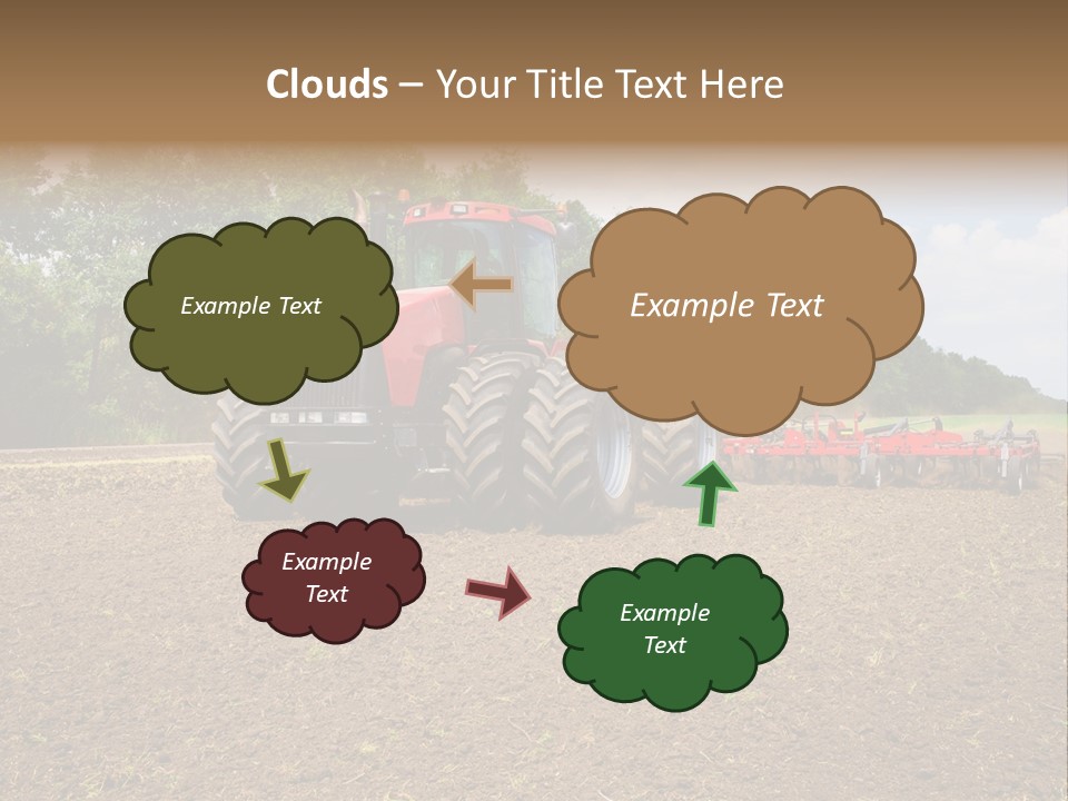 The Tractor Cultivates The Land PowerPoint Template