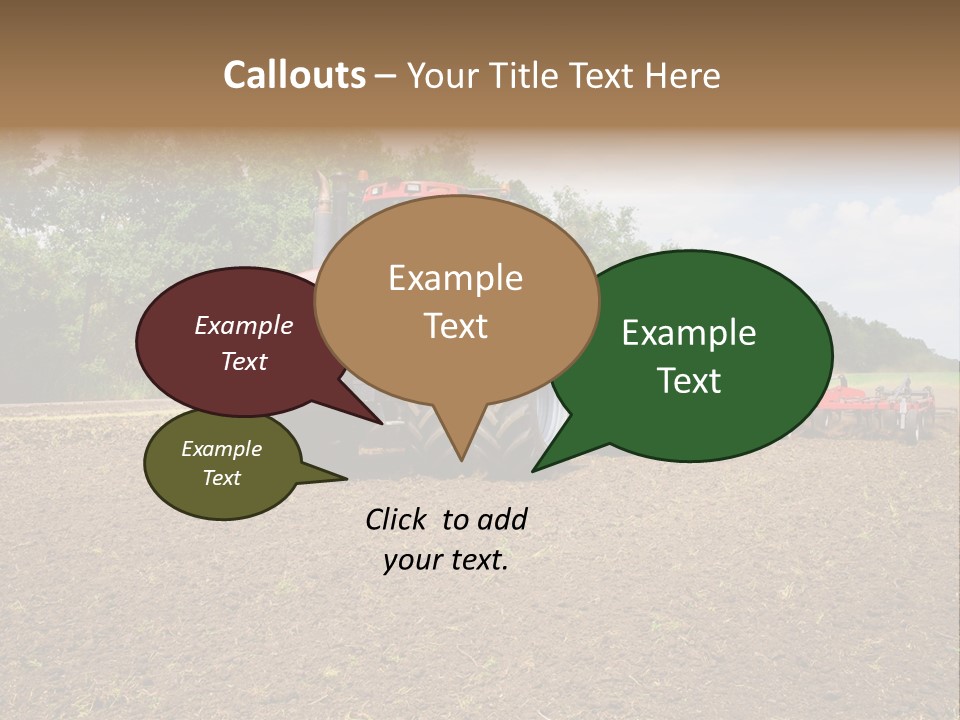 The Tractor Cultivates The Land PowerPoint Template