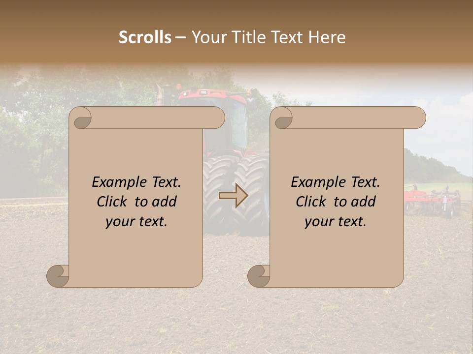 The Tractor Cultivates The Land PowerPoint Template