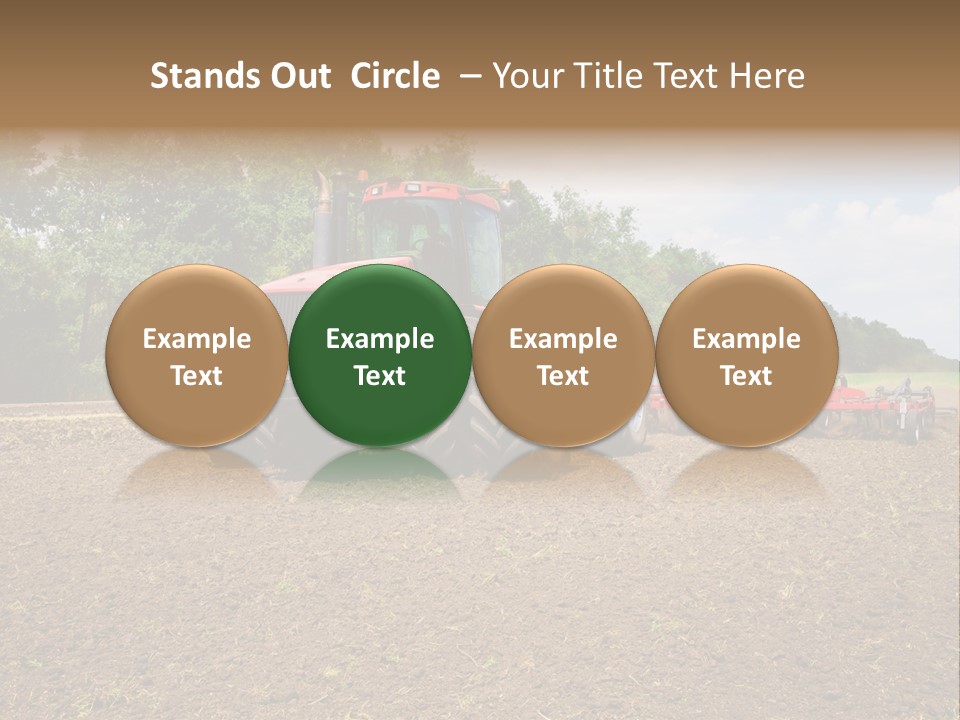 The Tractor Cultivates The Land PowerPoint Template