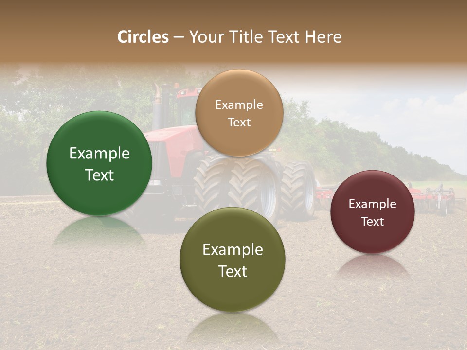 The Tractor Cultivates The Land PowerPoint Template