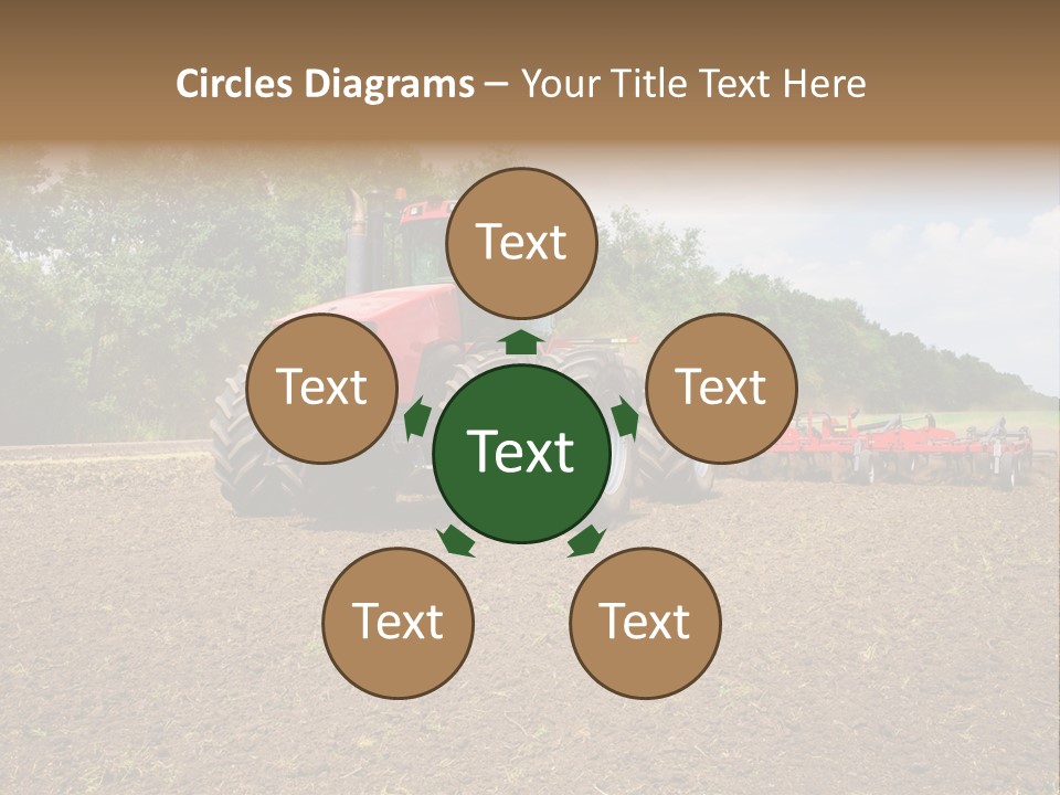 The Tractor Cultivates The Land PowerPoint Template