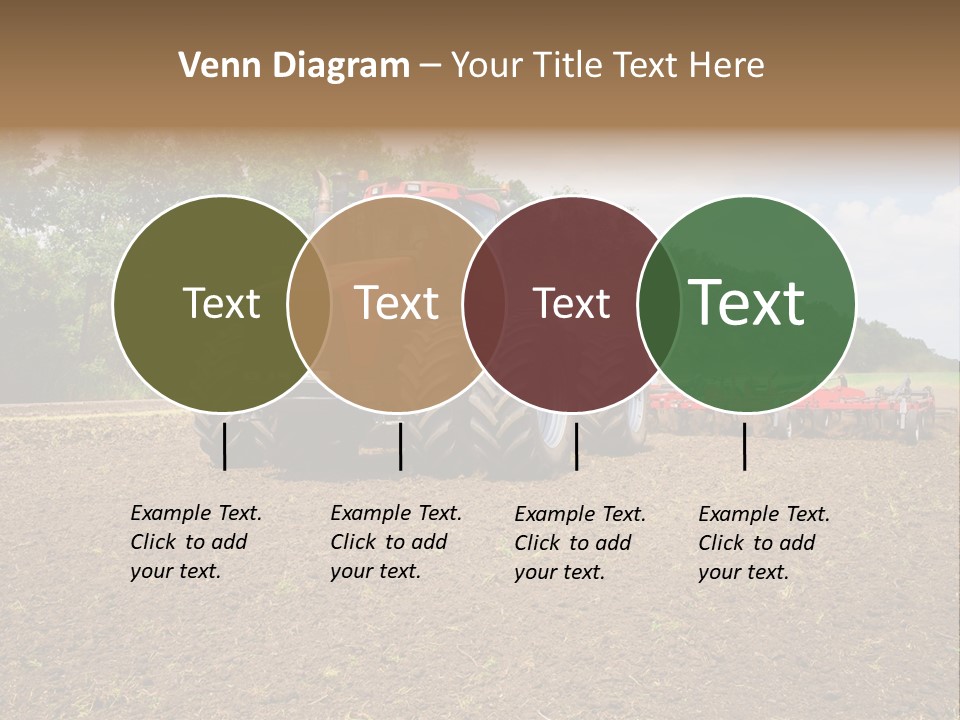 The Tractor Cultivates The Land PowerPoint Template
