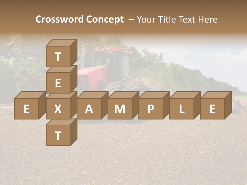 The Tractor Cultivates The Land PowerPoint Template