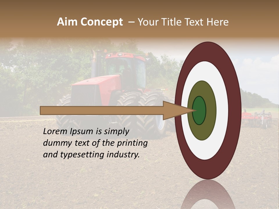 The Tractor Cultivates The Land PowerPoint Template