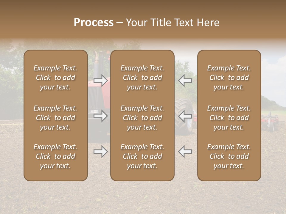 The Tractor Cultivates The Land PowerPoint Template