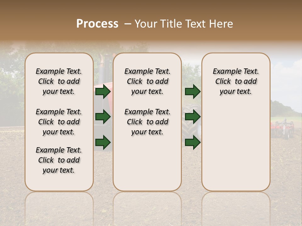 The Tractor Cultivates The Land PowerPoint Template