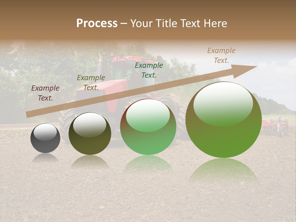The Tractor Cultivates The Land PowerPoint Template