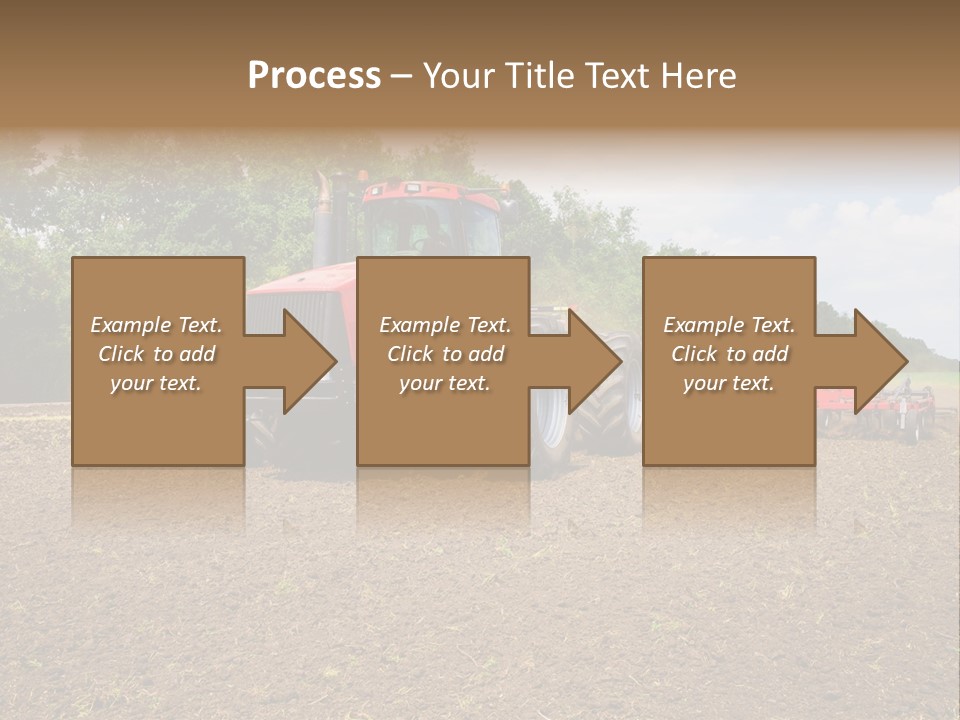 The Tractor Cultivates The Land PowerPoint Template