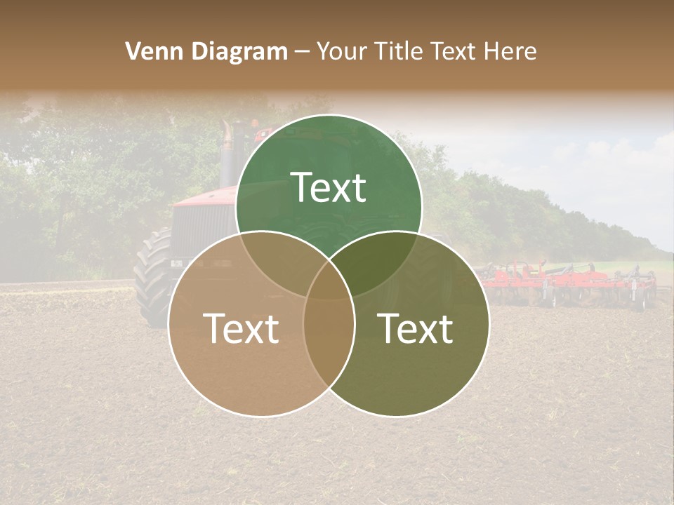 The Tractor Cultivates The Land PowerPoint Template