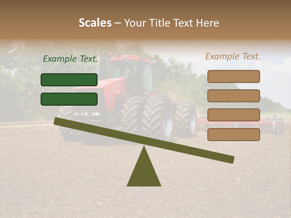 The Tractor Cultivates The Land PowerPoint Template