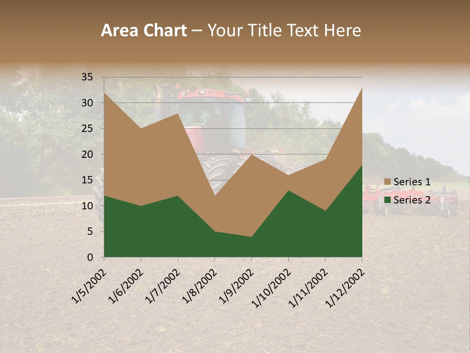 The Tractor Cultivates The Land PowerPoint Template