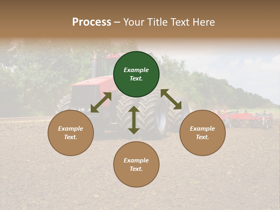 The Tractor Cultivates The Land PowerPoint Template