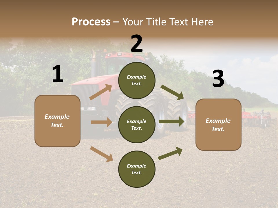 The Tractor Cultivates The Land PowerPoint Template