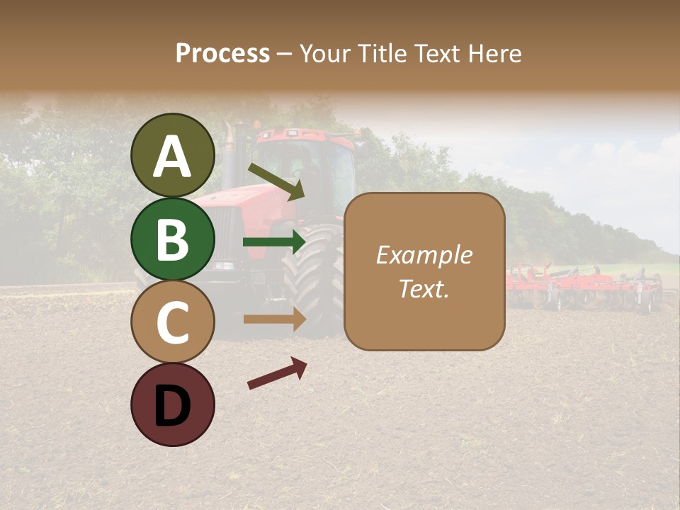 The Tractor Cultivates The Land PowerPoint Template