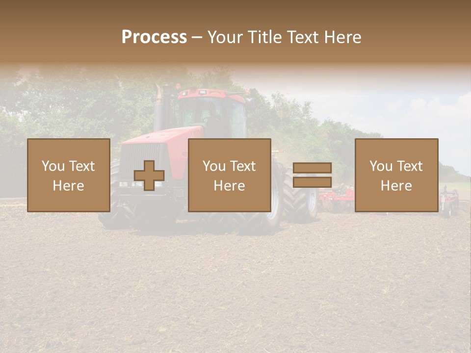 The Tractor Cultivates The Land PowerPoint Template