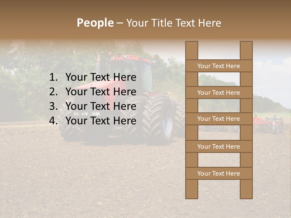 The Tractor Cultivates The Land PowerPoint Template