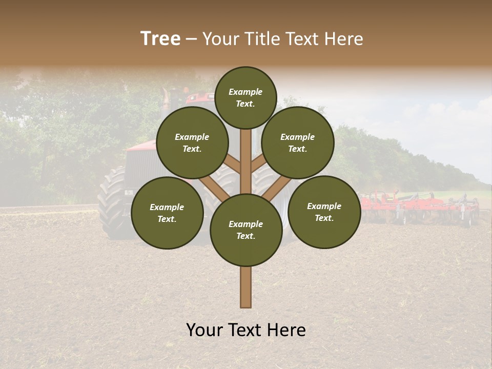 The Tractor Cultivates The Land PowerPoint Template