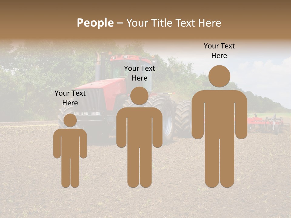 The Tractor Cultivates The Land PowerPoint Template