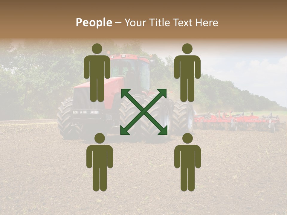 The Tractor Cultivates The Land PowerPoint Template