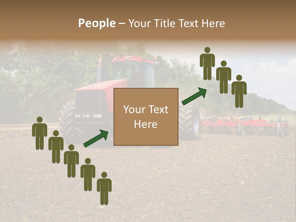 The Tractor Cultivates The Land PowerPoint Template