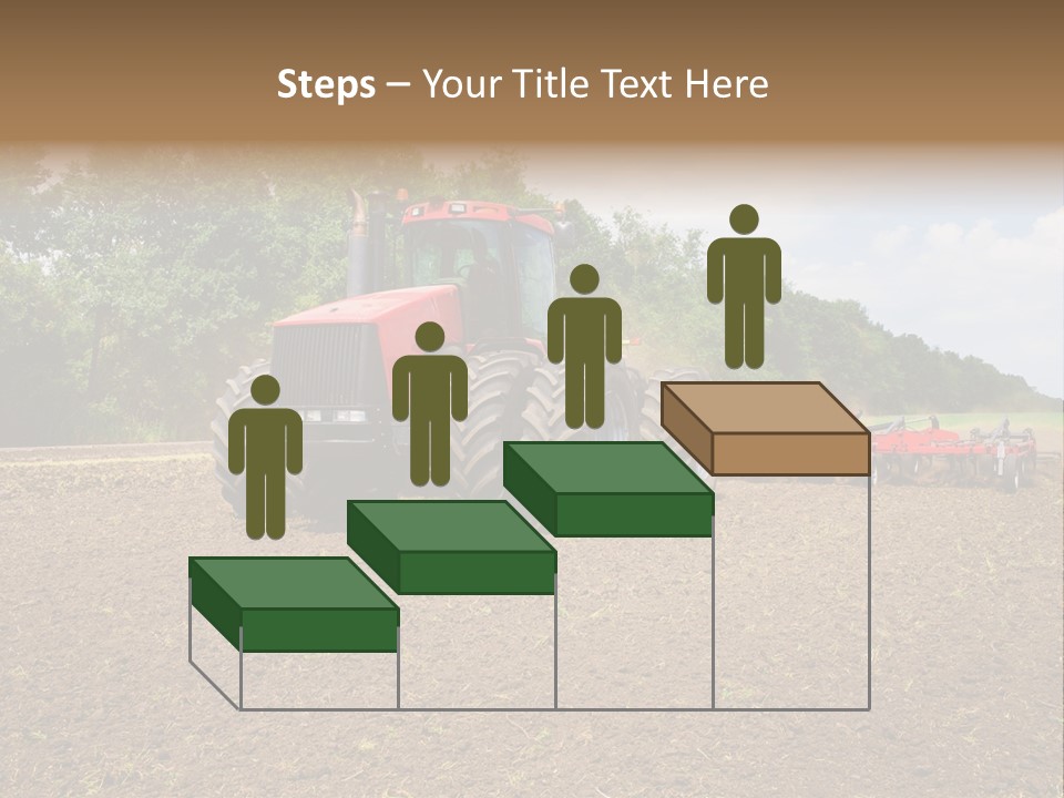 The Tractor Cultivates The Land PowerPoint Template