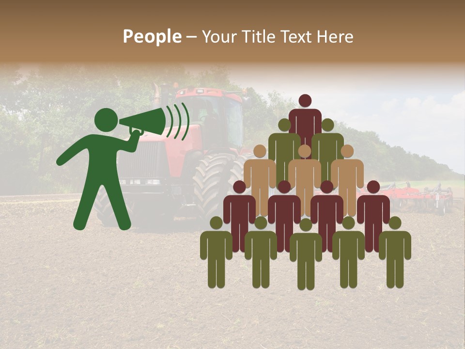 The Tractor Cultivates The Land PowerPoint Template