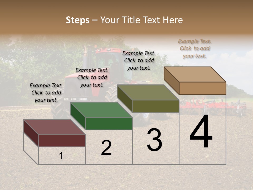 The Tractor Cultivates The Land PowerPoint Template