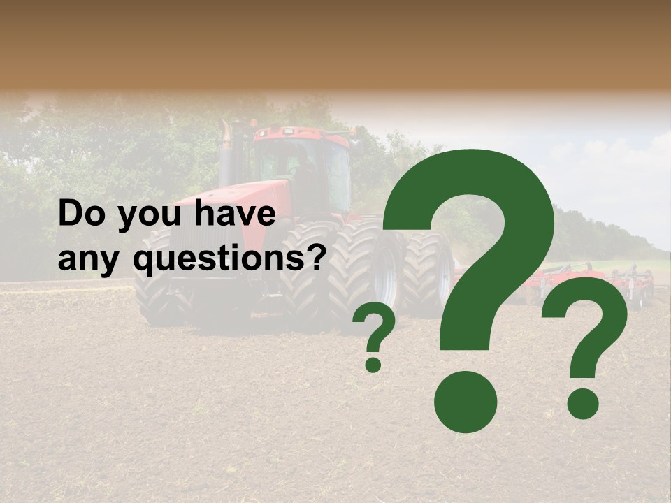 The Tractor Cultivates The Land PowerPoint Template