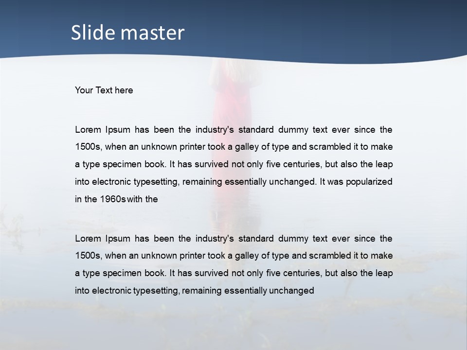 Red Dress Pleasure Sunlight PowerPoint Template