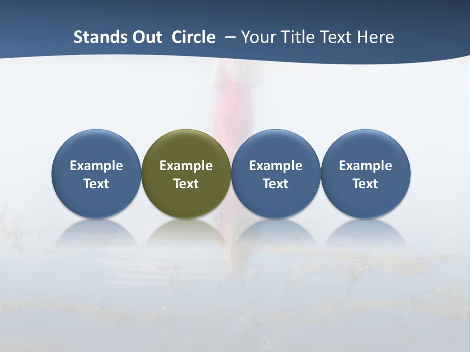 Red Dress Pleasure Sunlight PowerPoint Template