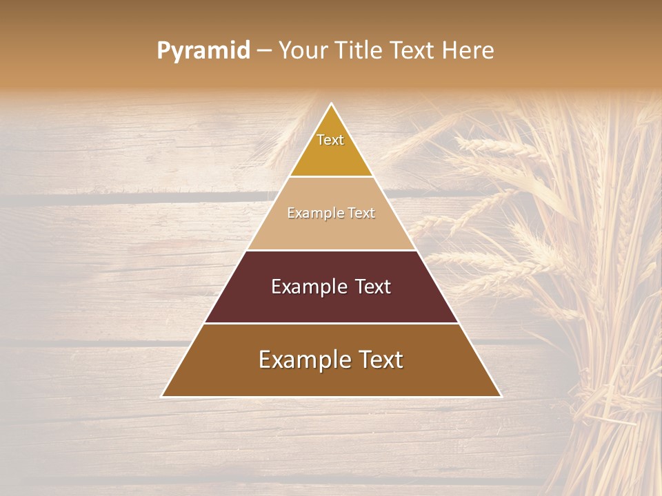 A Bunch Of Wheat On A Wooden Table PowerPoint Template