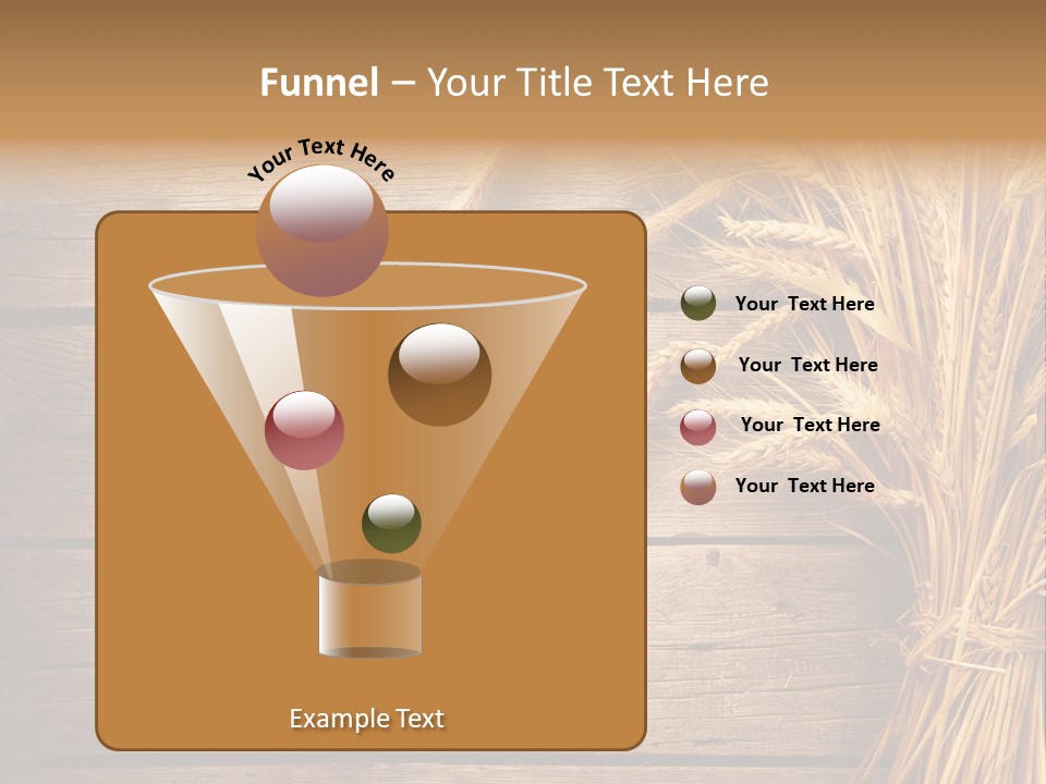 A Bunch Of Wheat On A Wooden Table PowerPoint Template