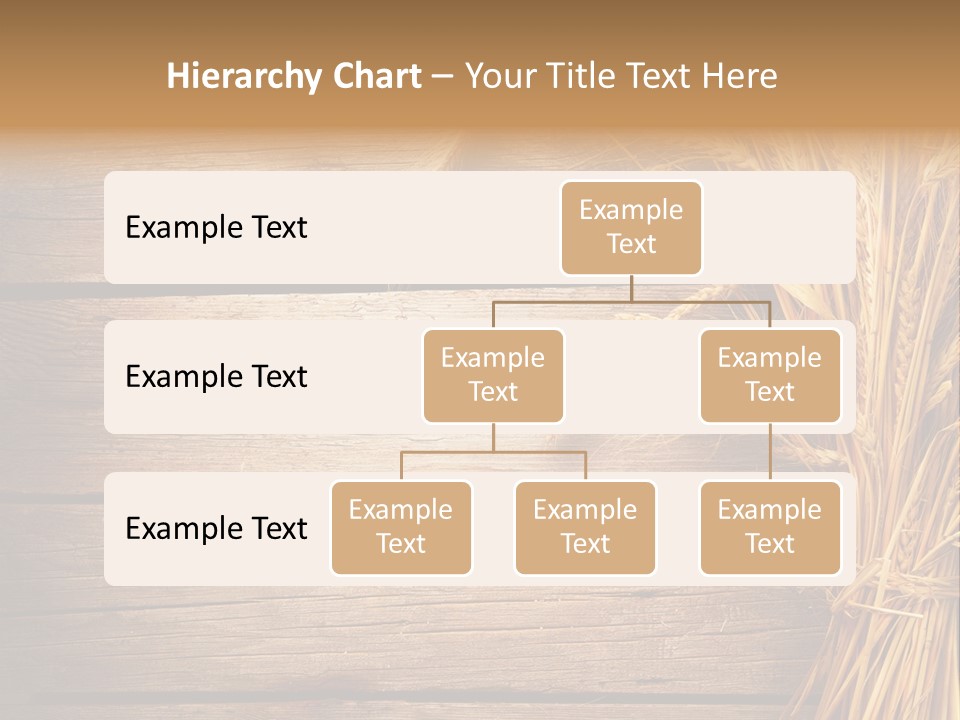 A Bunch Of Wheat On A Wooden Table PowerPoint Template