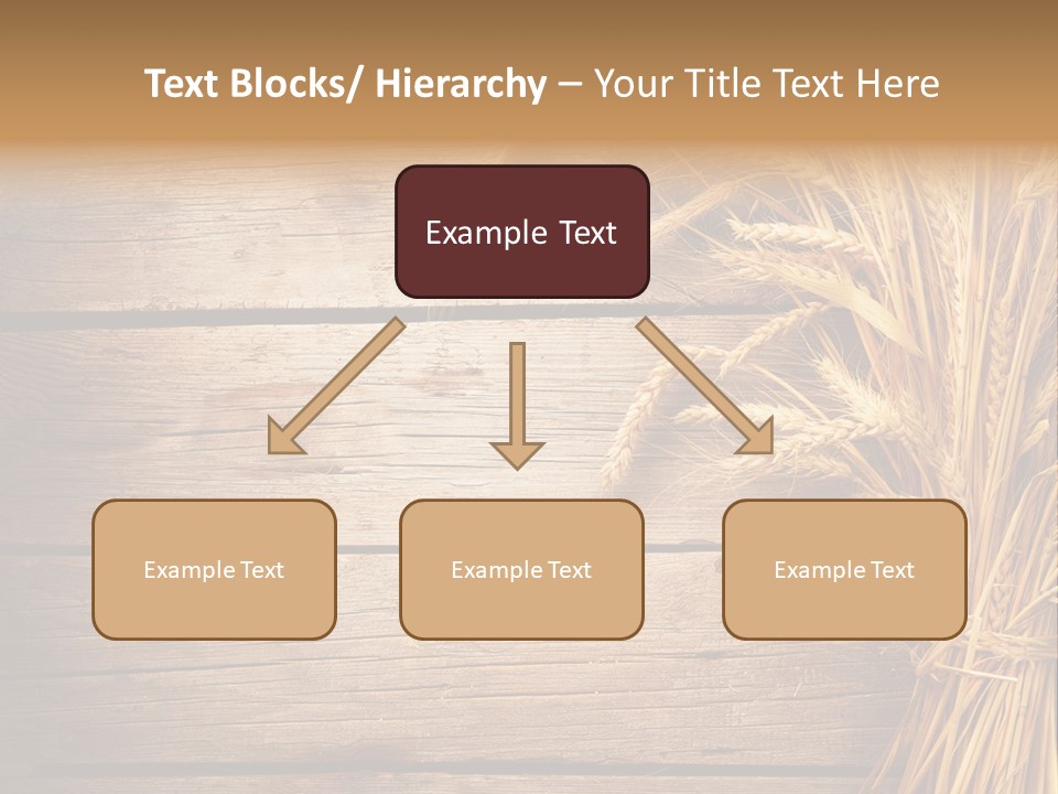 A Bunch Of Wheat On A Wooden Table PowerPoint Template