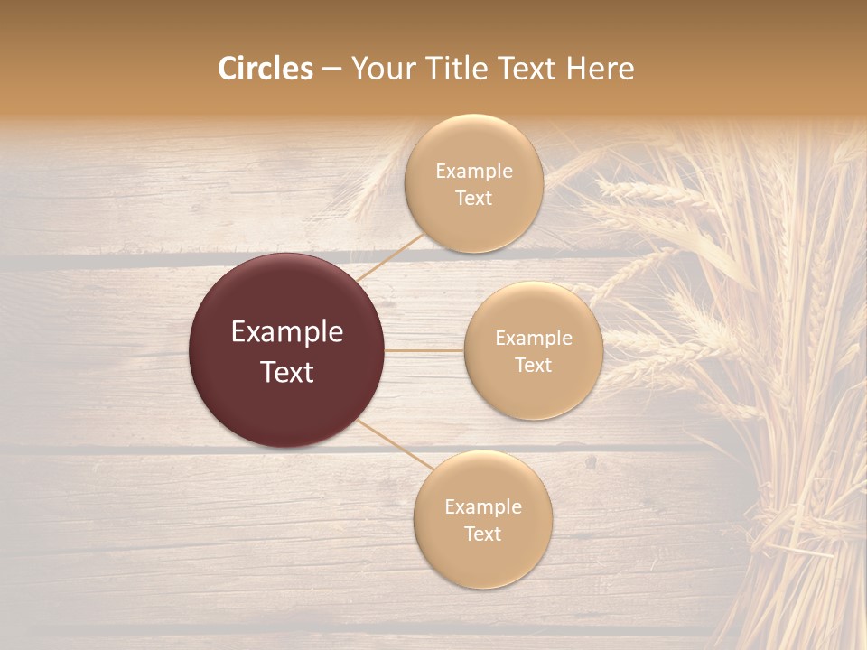 A Bunch Of Wheat On A Wooden Table PowerPoint Template