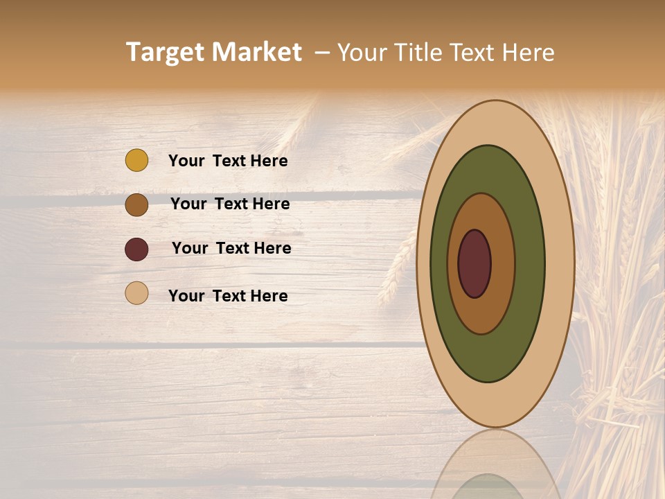 A Bunch Of Wheat On A Wooden Table PowerPoint Template