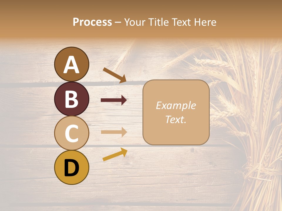 A Bunch Of Wheat On A Wooden Table PowerPoint Template