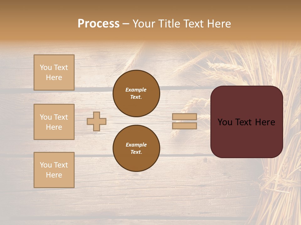A Bunch Of Wheat On A Wooden Table PowerPoint Template