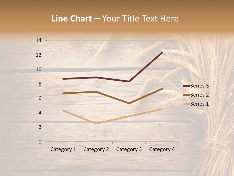 A Bunch Of Wheat On A Wooden Table PowerPoint Template