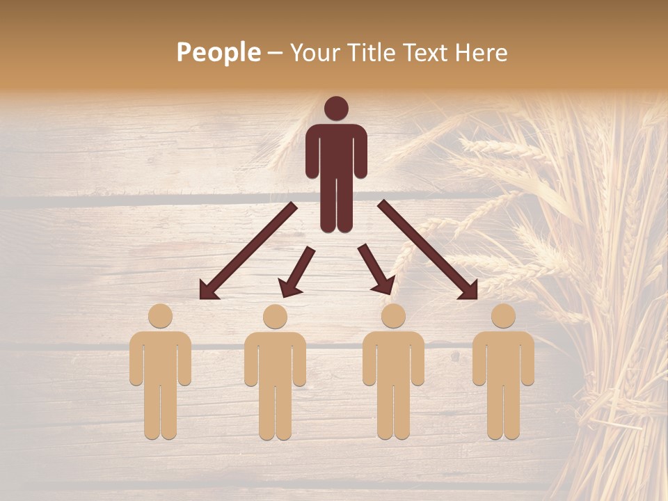A Bunch Of Wheat On A Wooden Table PowerPoint Template